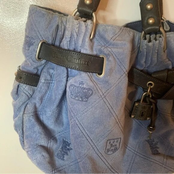 Juicy Couture Blue Terry Cloth Purse - Picture 12 of 13